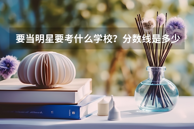 要当明星·要考什么学校？分数线是多少？
