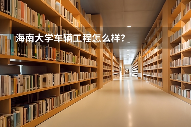 海南大学车辆工程怎么样？