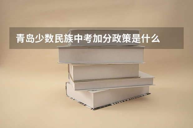 青岛少数民族中考加分政策是什么