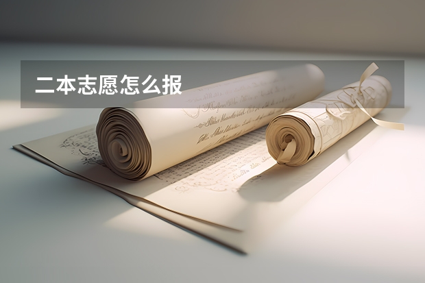 二本志愿怎么报