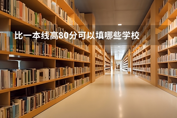 比一本线高80分可以填哪些学校