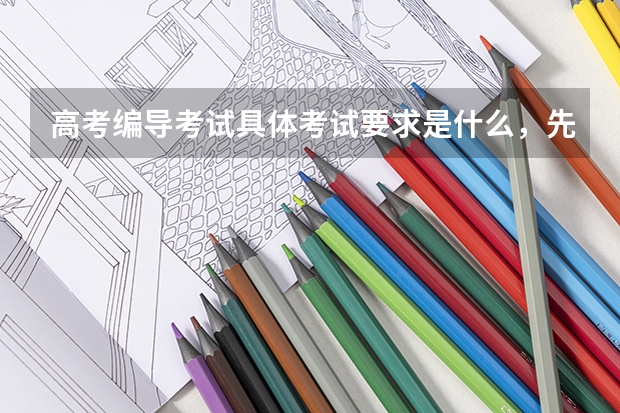 高考编导考试具体考试要求是什么，先看文化分还是先专业考试？