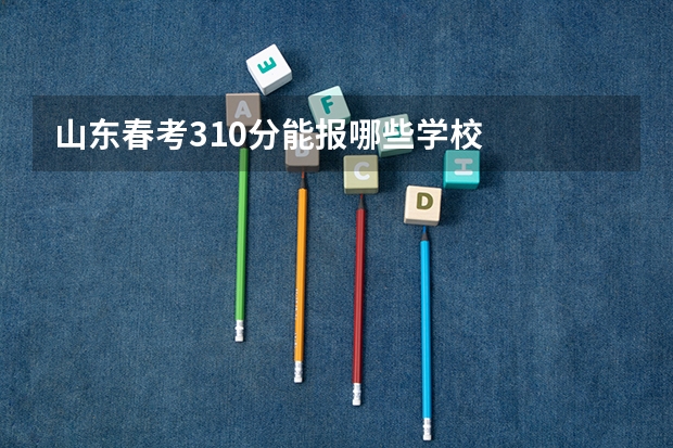 山东春考310分能报哪些学校