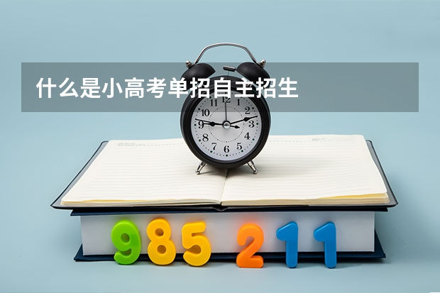 什么是小高考单招自主招生