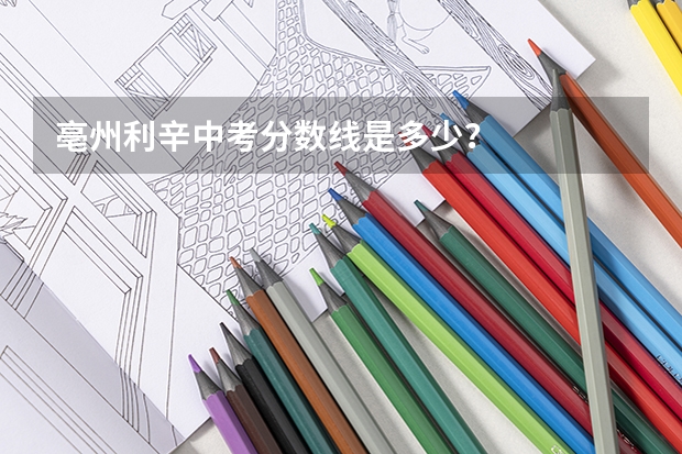 亳州利辛中考分数线是多少？