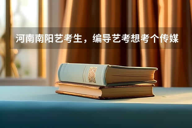 河南南阳艺考生，编导艺考想考个传媒类的专业大学，有什么要求吗