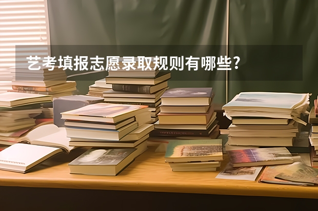 艺考填报志愿录取规则有哪些?