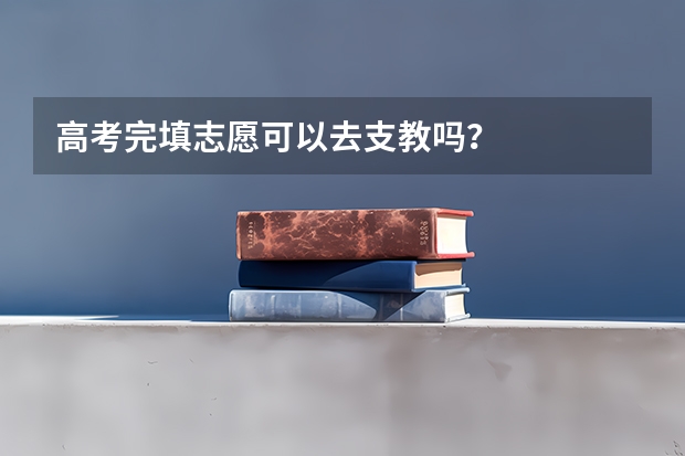 高考完填志愿可以去支教吗？