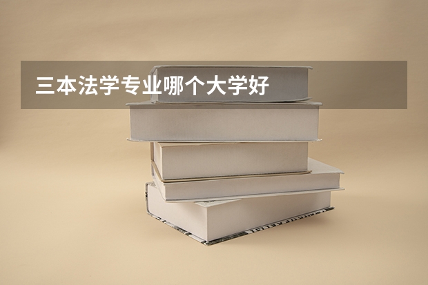 三本法学专业哪个大学好