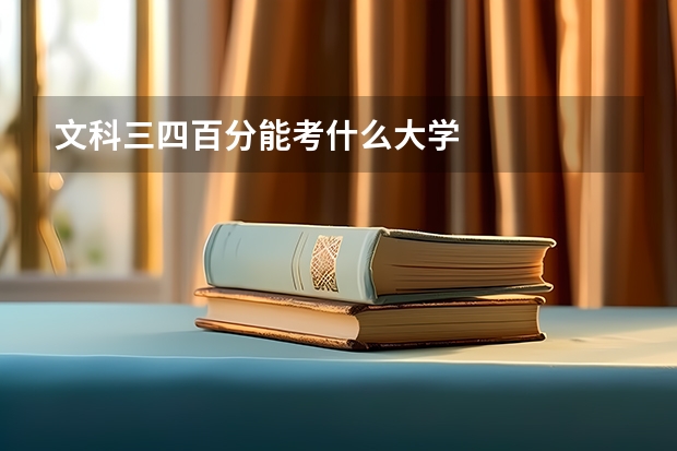 文科三四百分能考什么大学