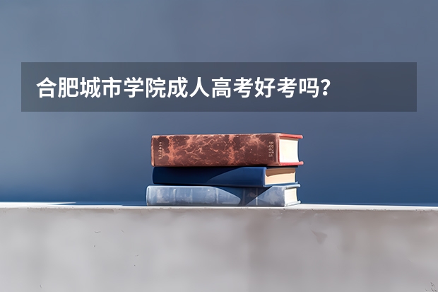 合肥城市学院成人高考好考吗？