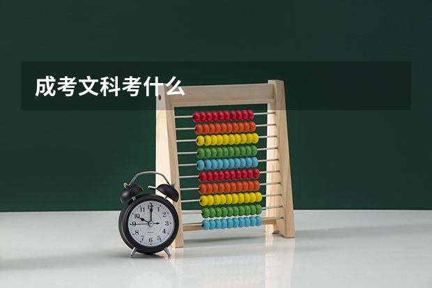 成考文科考什么