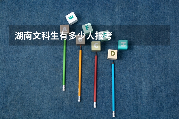 湖南文科生有多少人报考