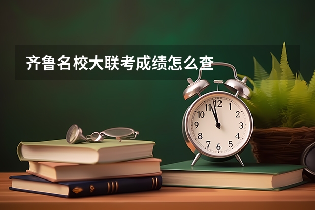 齐鲁名校大联考成绩怎么查