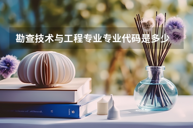 勘查技术与工程专业专业代码是多少
