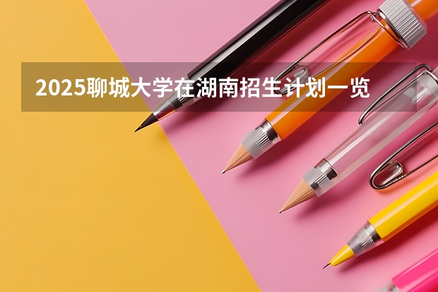 2025聊城大学在湖南招生计划一览表