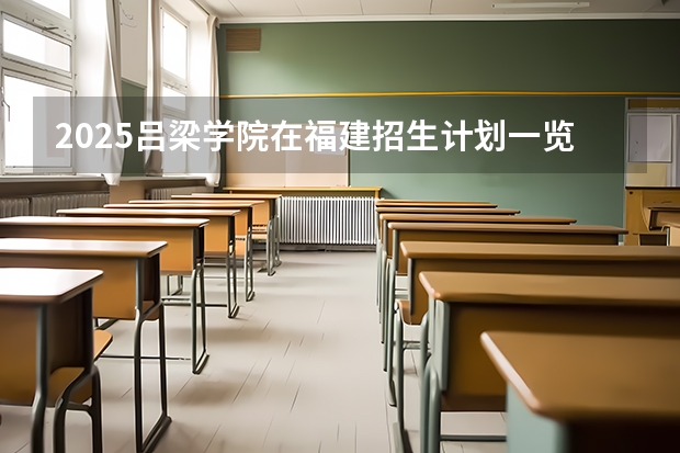 2025吕梁学院在福建招生计划一览表