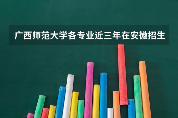 广西师范大学各专业近三年在安徽招生人数 学费多少钱