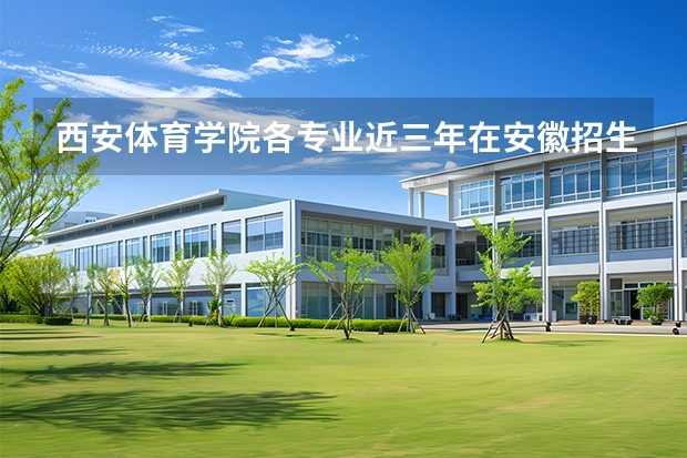 西安体育学院各专业近三年在安徽招生人数 学费多少钱