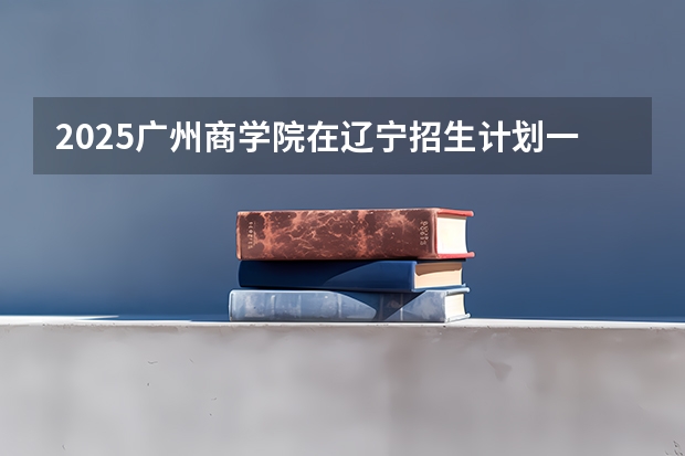 2025广州商学院在辽宁招生计划一览表