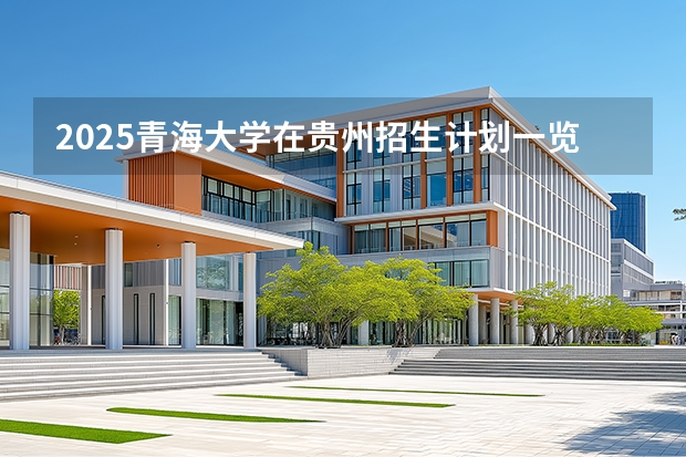 2025青海大学在贵州招生计划一览表