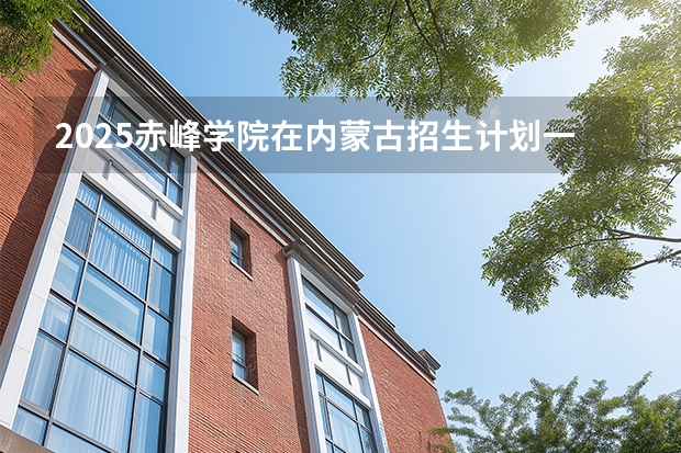 2025赤峰学院在内蒙古招生计划一览表