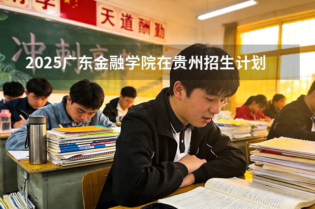 2025广东金融学院在贵州招生计划一览表