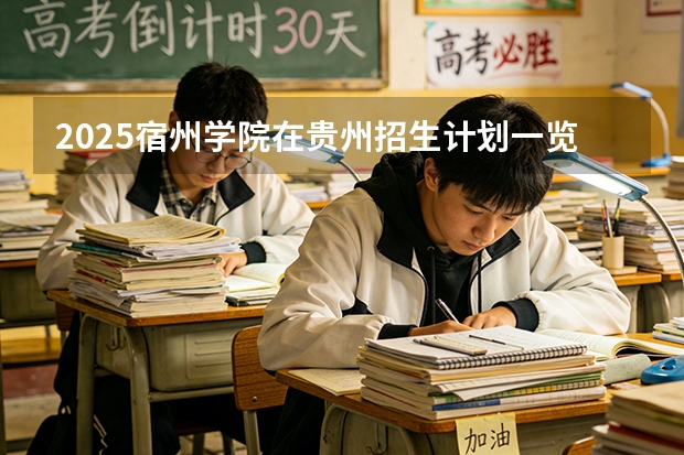2025宿州学院在贵州招生计划一览表