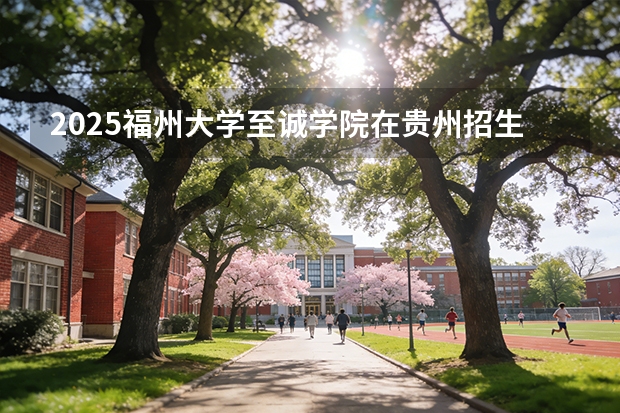 2025福州大学至诚学院在贵州招生计划一览表