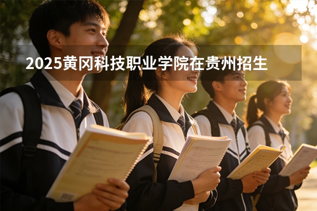 2025黄冈科技职业学院在贵州招生计划一览表