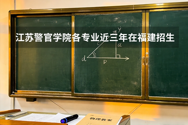 江苏警官学院各专业近三年在福建招生人数 学费多少钱