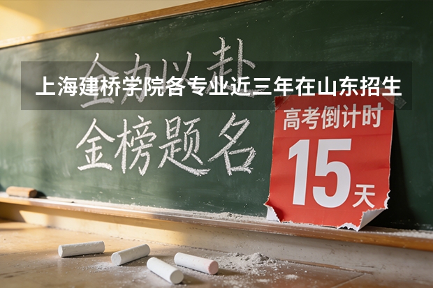 上海建桥学院各专业近三年在山东招生人数 学费多少钱