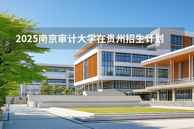 2025南京审计大学在贵州招生计划一览表