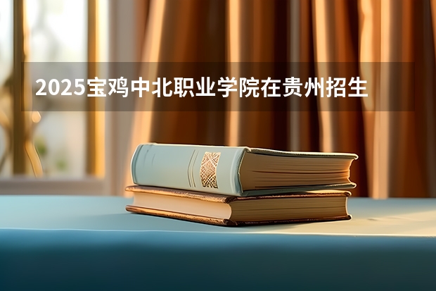 2025宝鸡中北职业学院在贵州招生计划一览表