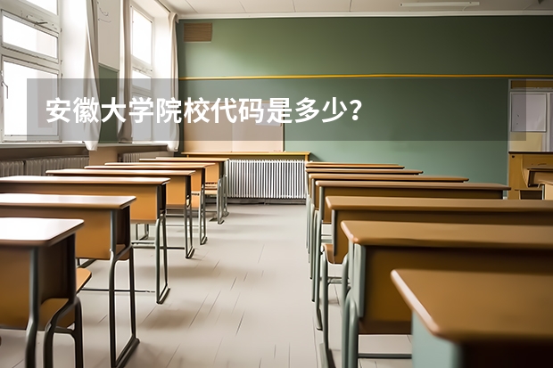 安徽大学院校代码是多少？