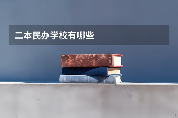 二本民办学校有哪些