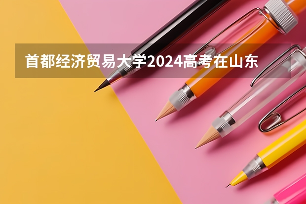首都经济贸易大学2024高考在山东招生计划