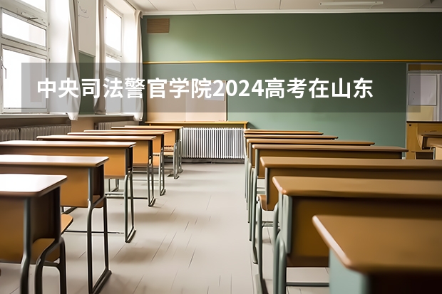中央司法警官学院2024高考在山东招生计划