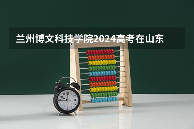 兰州博文科技学院2024高考在山东招生计划