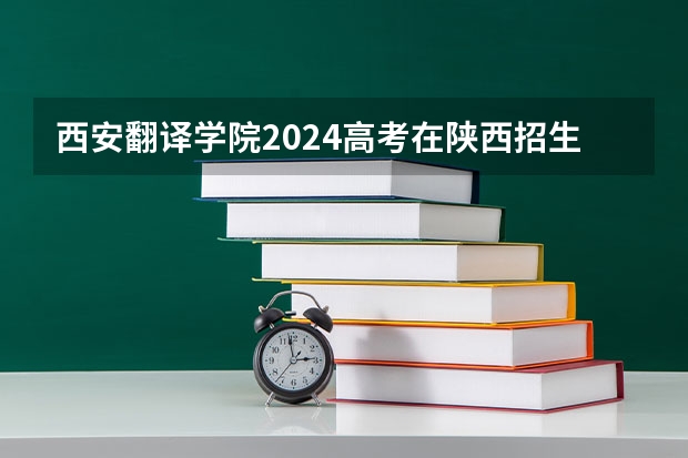 西安翻译学院2024高考在陕西招生计划