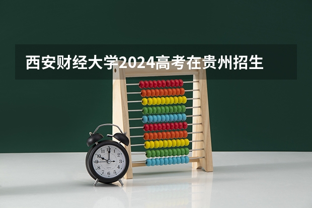 西安财经大学2024高考在贵州招生计划
