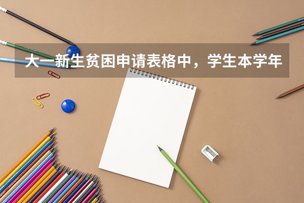 大一新生贫困申请表格中，学生本学年已获资助情况，怎么填写？