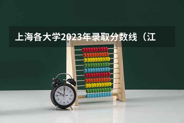 上海各大学2023年录取分数线（江苏各大学录取分数线表）