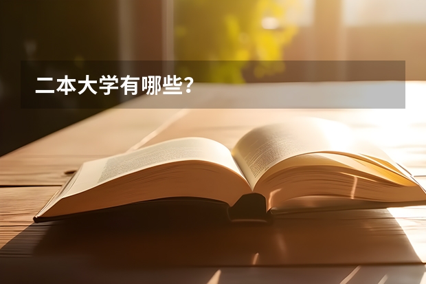 二本大学有哪些?